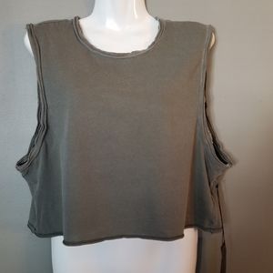 Forever 21 Crop Top L Army Green